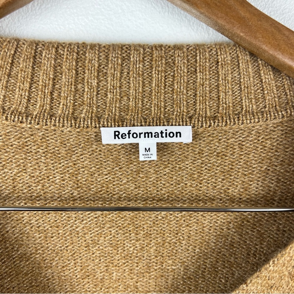 NEW Reformation Beckie Cashmere Collared Sweater - Picture 6 of 11